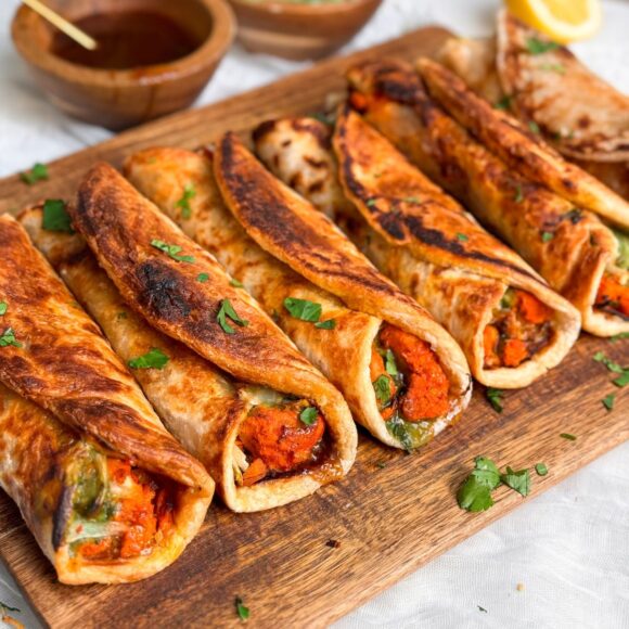 chicken tikka paratha rolls featured 1 580x580